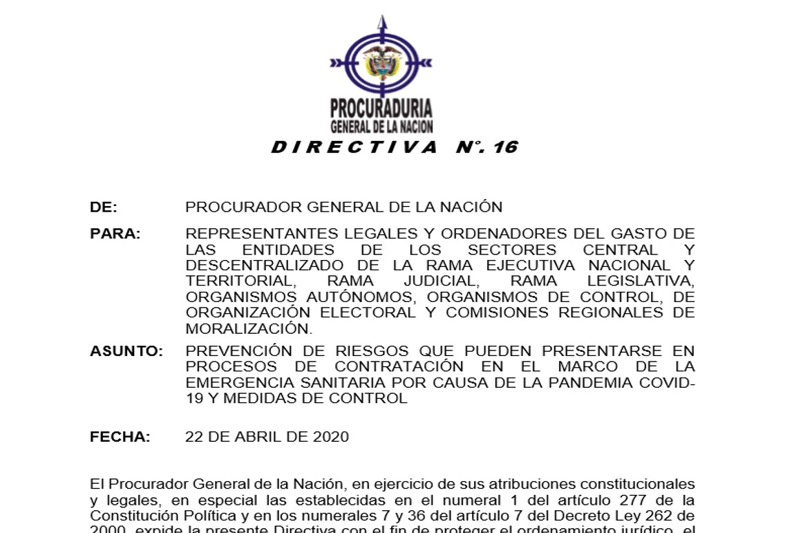 Directiva 16 PNG